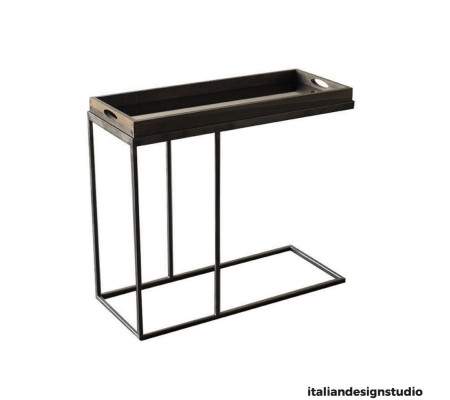 Rectangular tray side table