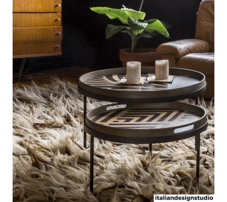 Round tray coffee table