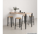 Wall-mounted high table
