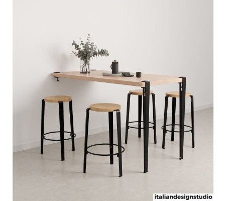 Wall-mounted high table