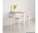 Wall-mounted high table