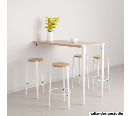 Wall-mounted high table
