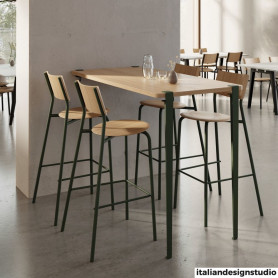 Wall-mounted high table