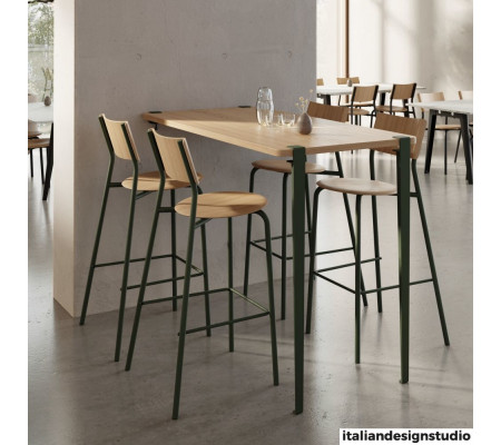 Wall-mounted high table