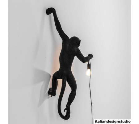 Monkey Lamp Hanging Black