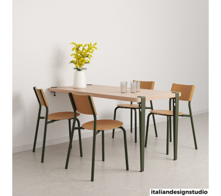 Wall-mounted dining table