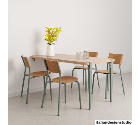 Wall-mounted dining table