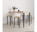Wall-mounted high table