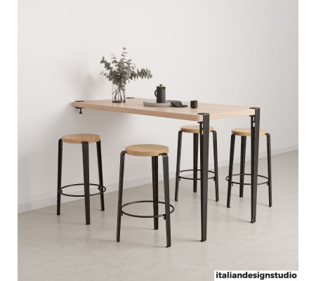 Wall-mounted high table