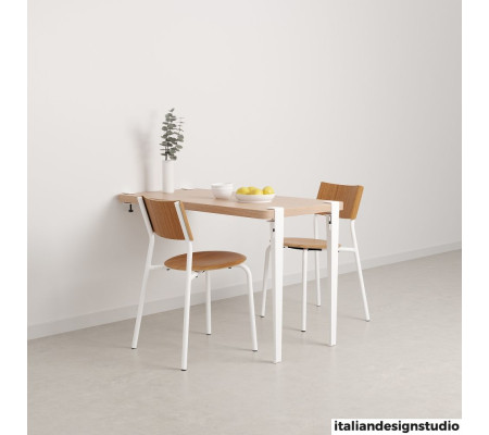 Wall-mounted dining table