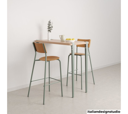 Wall-mounted high table