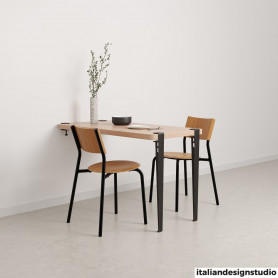 Wall-mounted dining table