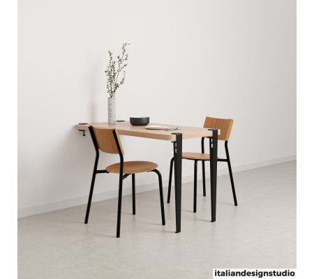 Wall-mounted dining table