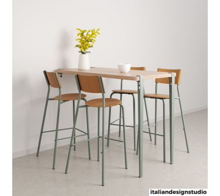 Wall-mounted high table