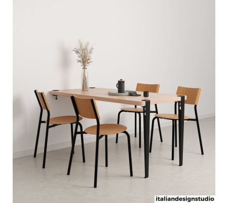 Wall-mounted dining table