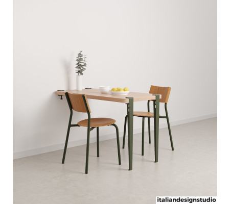 Wall-mounted dining table